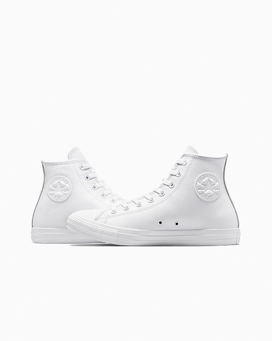 Tenisky Vysoke Converse Chuck Taylor All Star Kozene Panske Biele | SK P11MSI2